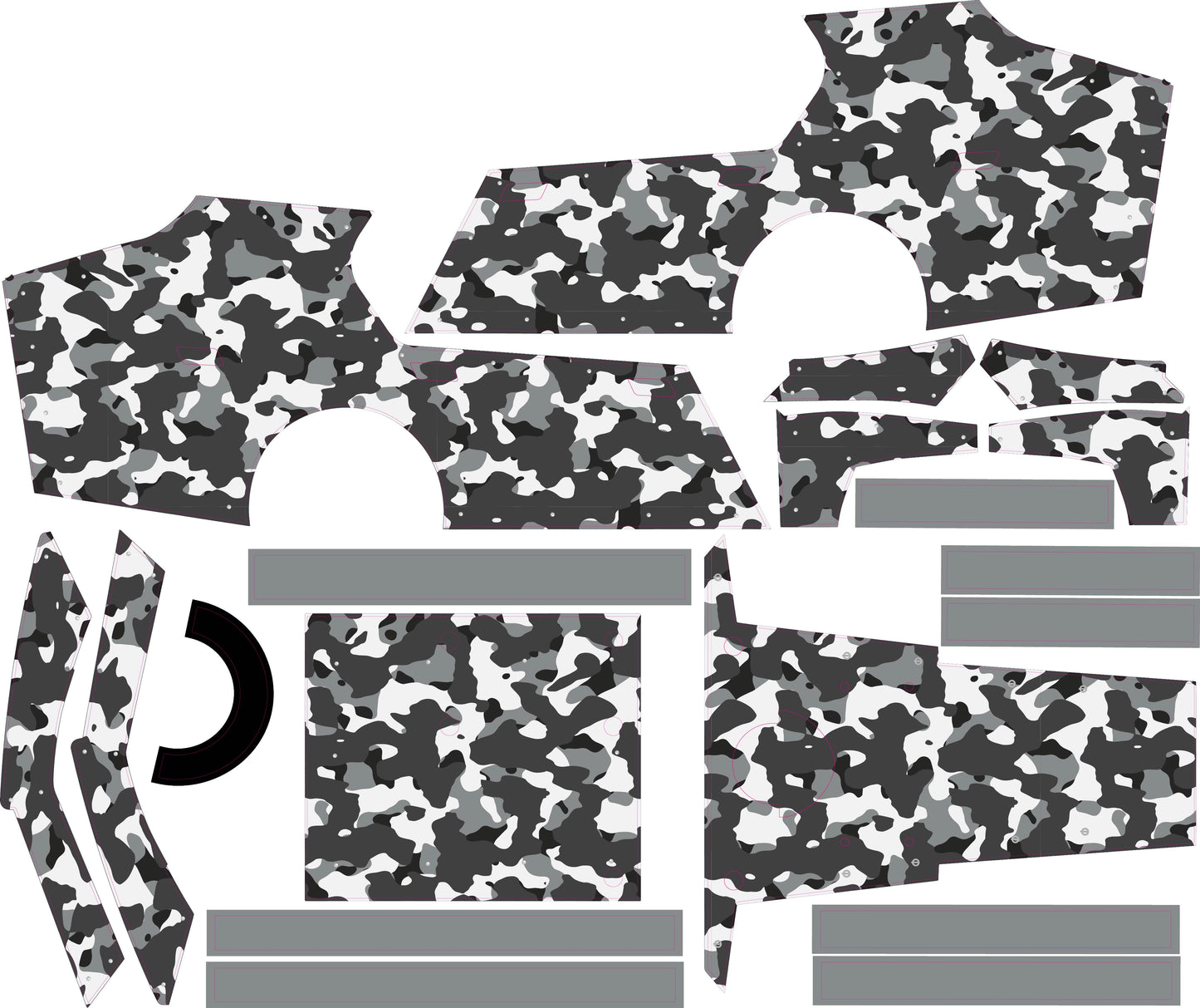 Camouflage Themed Traxxas Modified / Mudboss Remote Control Car Wrap With Gloss Laminate