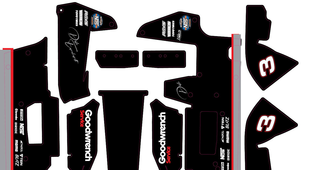 Losi 22s Sprint Car Intimidator Dale Sr #3 Remote Control / RC Wrap