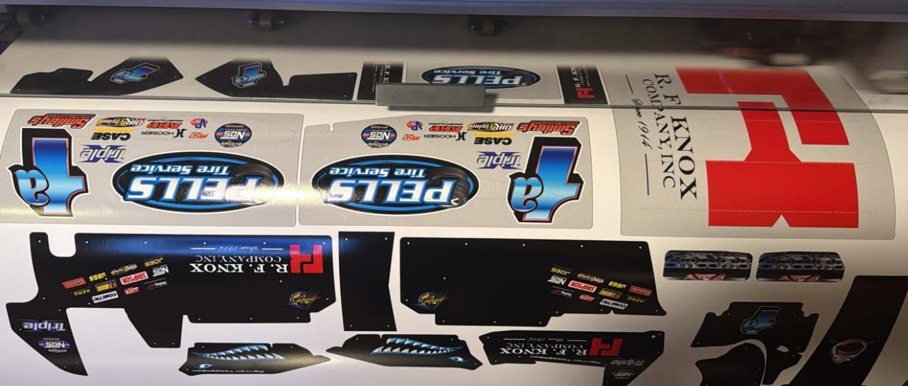 Ashton Torgerson Shark Racing Themed Losi Sprint Car Wrap - Professional Design with Gloss Laminate