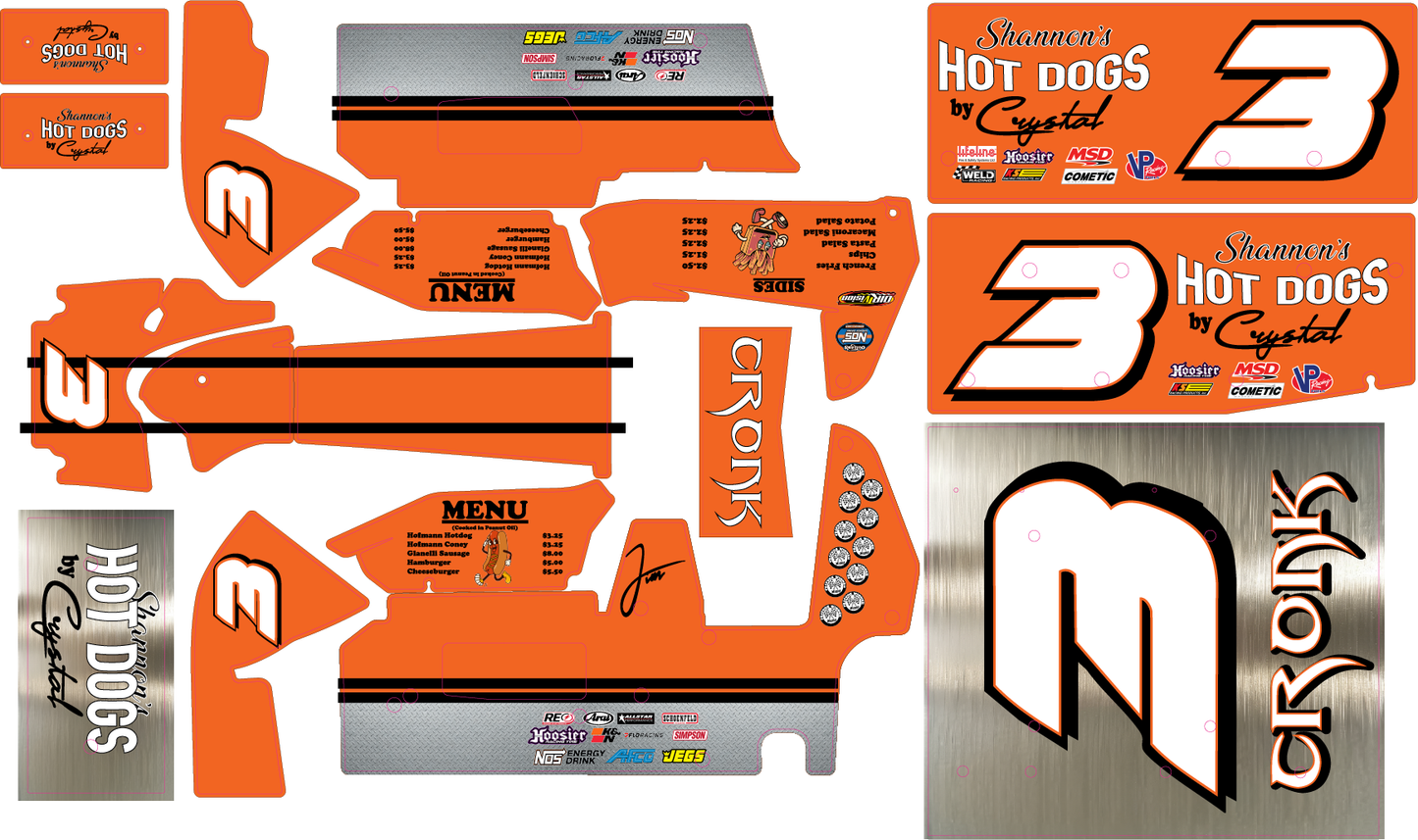 Losi 22s Sprint Car Shannon's Hot Dogs