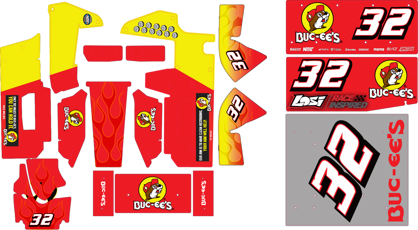Losi 22s Sprint Car Buc-ee's Remote Control / RC Wrap