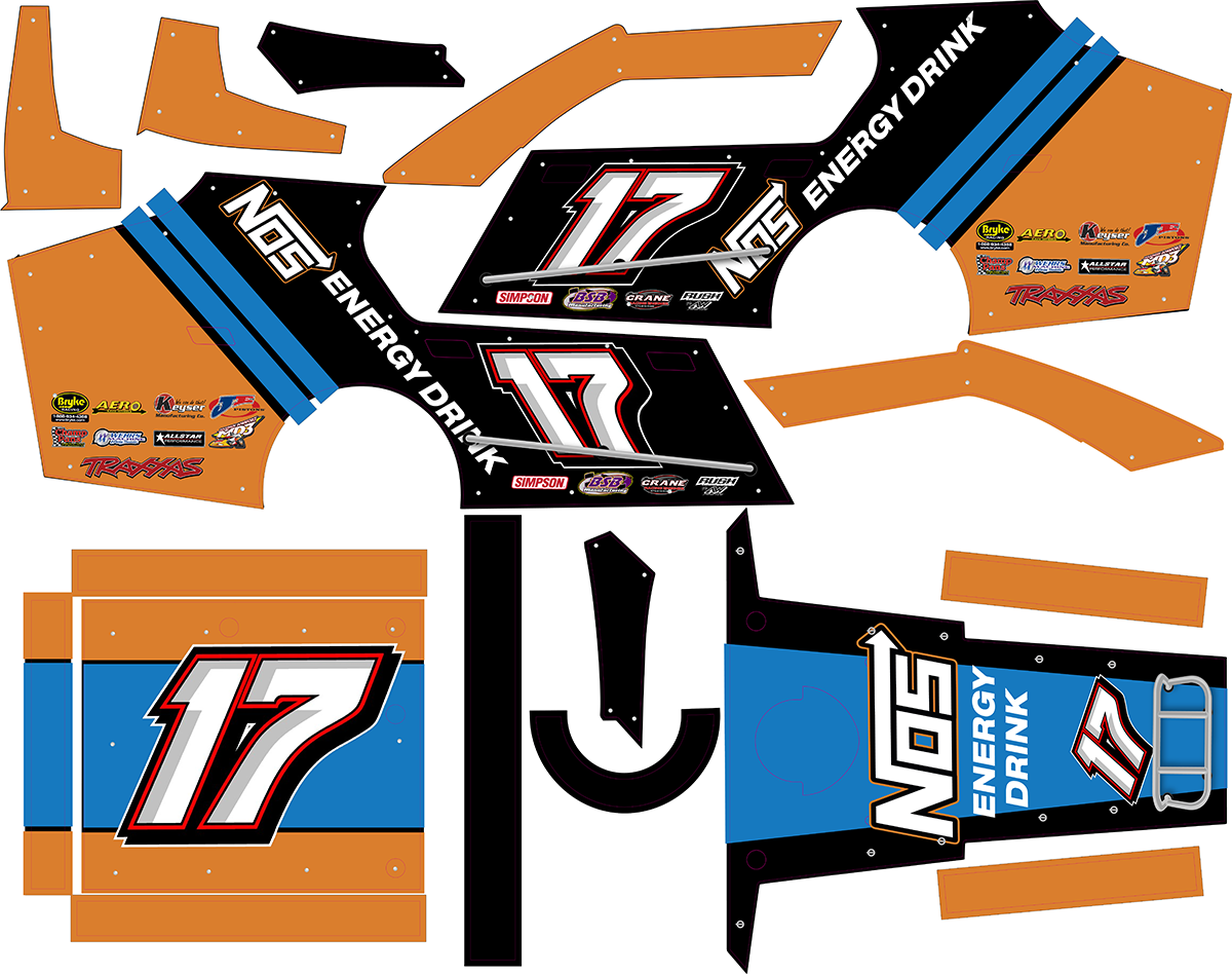 Sheldon Haudenschild Inspired Traxxas Modified Wrap Remote Control / RC