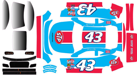 1983 King Richard Petty Themed Losi Nascar Remote Control Car Wrap With Gloss Laminate - Chevy Body