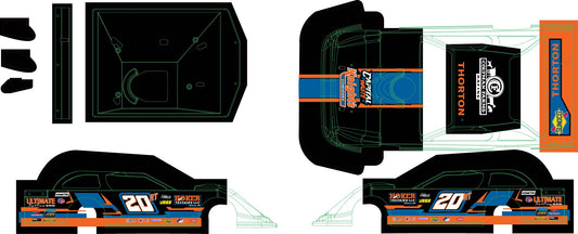 Ricky Thorton Jr / RTJ Themed  1RC Late Model Remote Control Car Wrap With Gloss Laminate