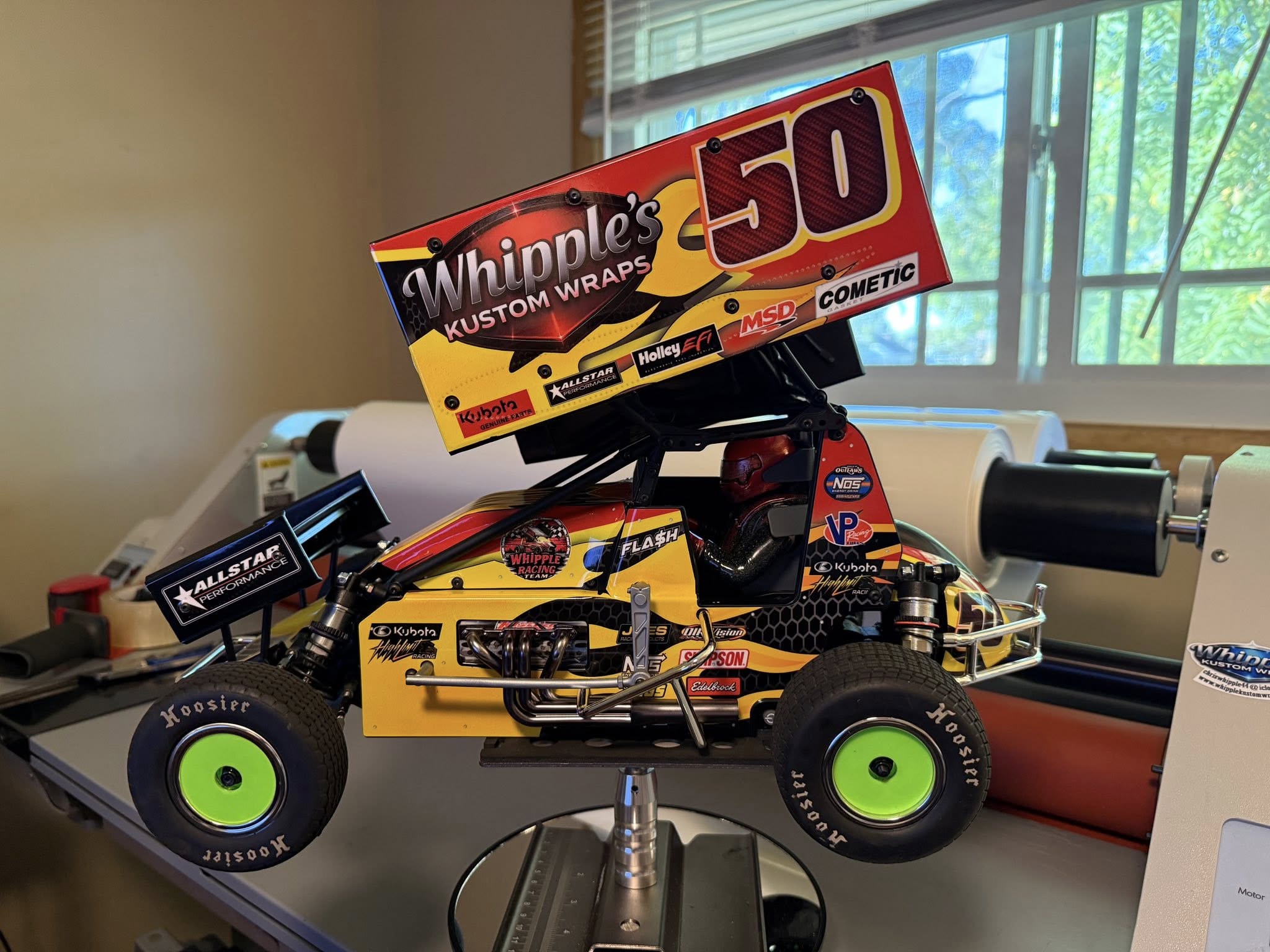 Stock Flames and Carbon Fiber Losi 22 Wrap - Custom Name/Number/Sponsor ...