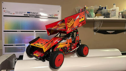 Lightning McQueen Losi 22 Sprint Car RC Wrap