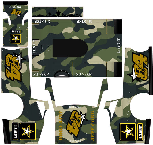 Custom Theme Army Salvas Mudboss Remote Control Car Wrap With Gloss Laminate