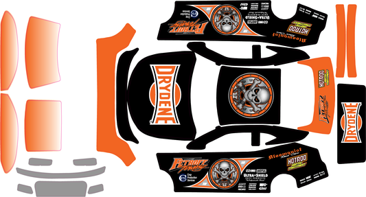 Nascar Losi Chevy Body - Orange Scott Bloomquist Inspired Losi Nascar Wrap Remote Control / RC