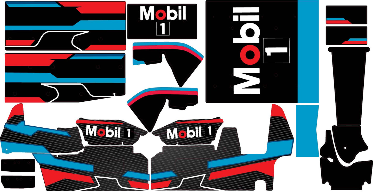Custom Mobil 1 Theme  Losi 22 Sprint Car Remote Control Car Wrap With Gloss Laminate