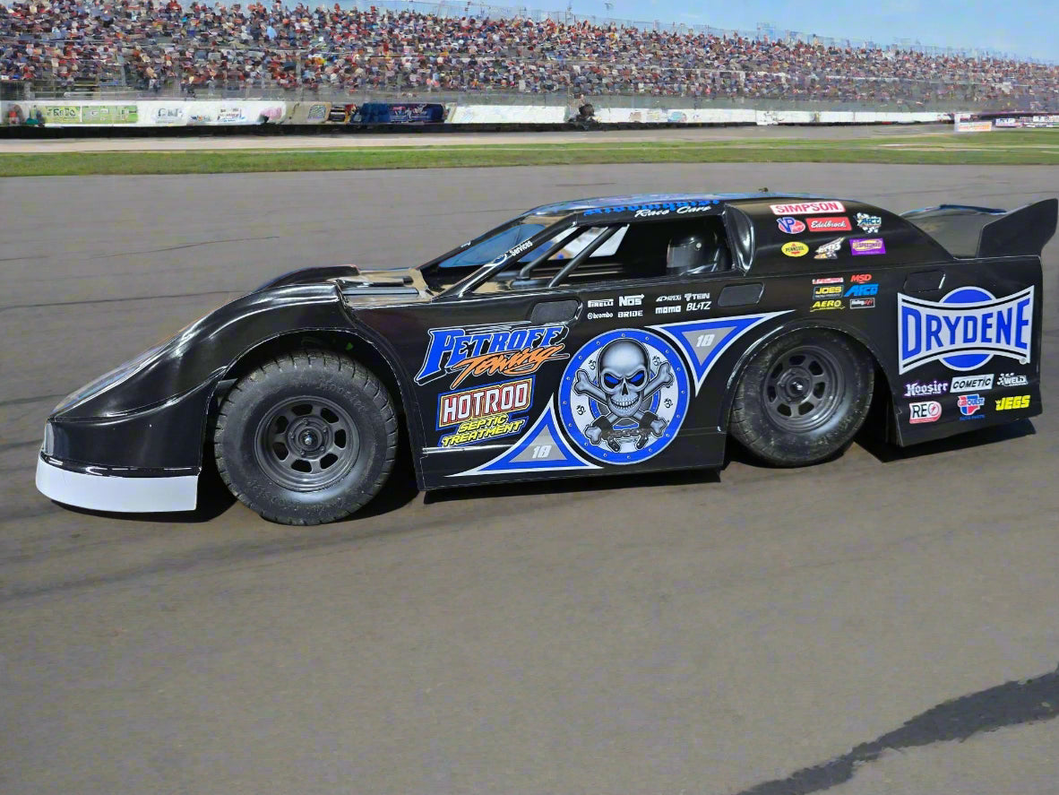 Scott Bloomquist Themed Traxxas Late Model Wrap - Dirt Track Legend Design with Gloss Laminate