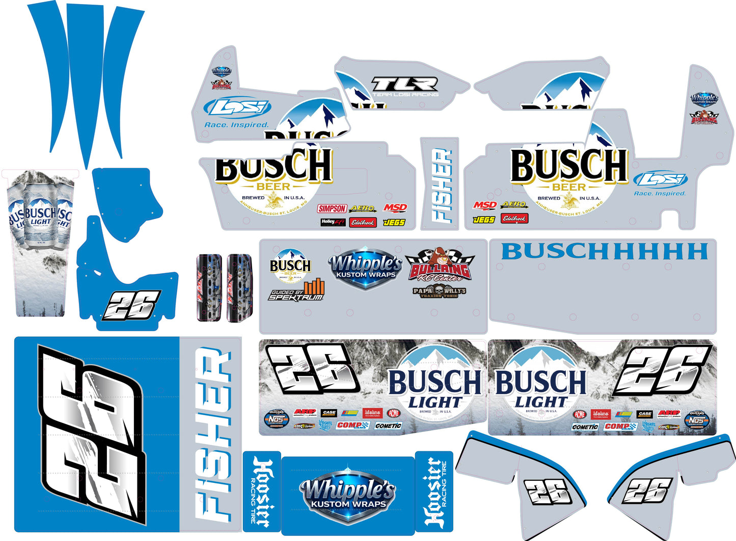 Busch Light Losi Sprint Car Wrap