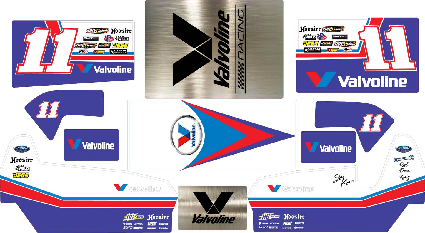 Steve Kinser Valvoline 1/10 Scale Sprint Car Wrap - High-Performance RC Car Wrap