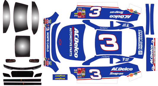 Dale Jr AC Delco Themed Losi Nascar Remote Control Car Wrap With Gloss Laminate