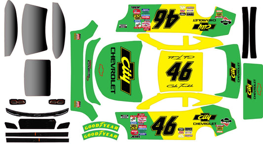 Days of Thunder City Chevy Themed  Losi Nascar Chevy Remote Control Car Wrap With Gloss Laminate