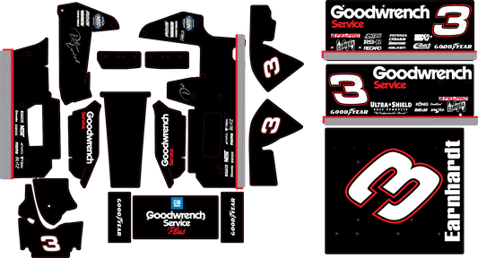 Dale Earnhardt Senior Themed  Losi 22 Sprint Car Remote Control Car Wrap With Gloss Laminate