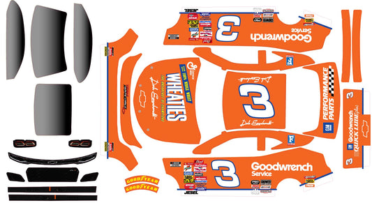 Dale Earnhardt Senior Themed Wheaties Losi Nascar Chevy Remote Control Car Wrap With Gloss Laminate