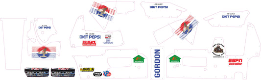 Jeff Gordon 1990 Diet Pepsi USAC Midget Losi 22 Wrap - Vintage Racing Legend Design with Gloss Laminate