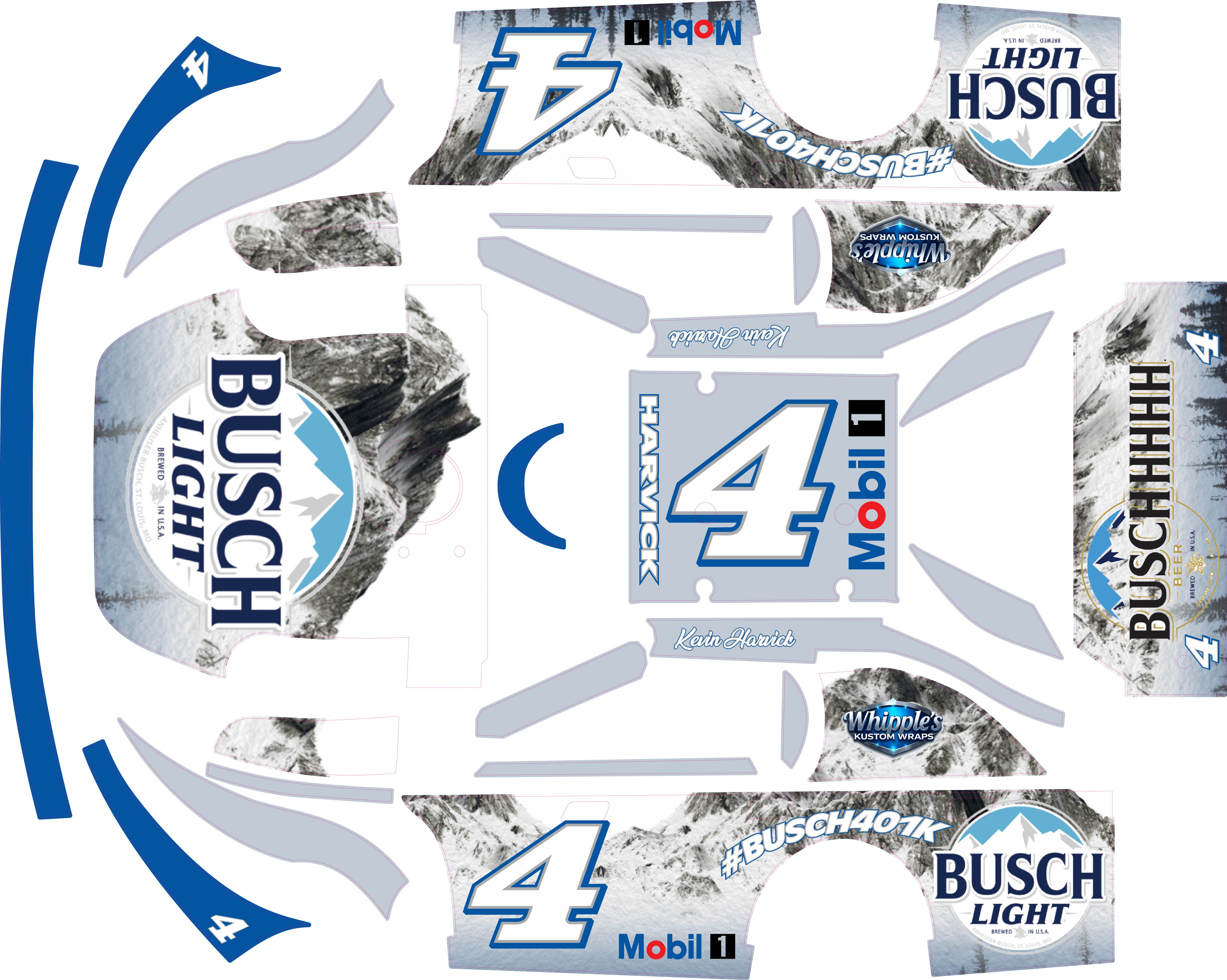 Kevin Harvick Busch Themed Traxxas Late Model Wrap - NASCAR Champion ...