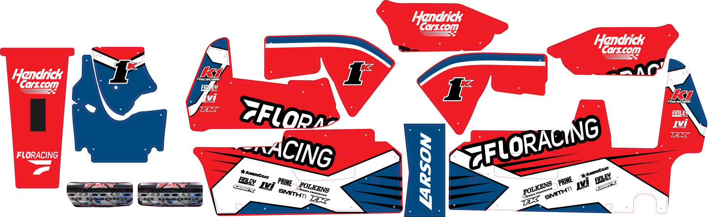 Kyle Larson Chili Bowl Themed Non-Wing Losi 22 / Midget Wrap - Iconic Event Design with Gloss Laminate