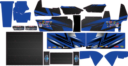 Stock Carbon Fiber and Color Losi 22 Wrap - Custom Name/Number/Sponsor Design with Gloss Laminate