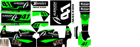 Carson Macedo Themed Losi 22 Sprint Car Wrap - Professional Racing Design with Gloss Laminate