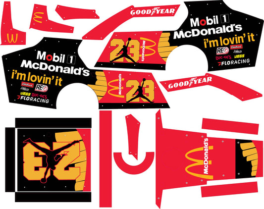 McDonalds Themed Traxxas Modified / Mudboss Remote Control Car Wrap With Gloss Laminate
