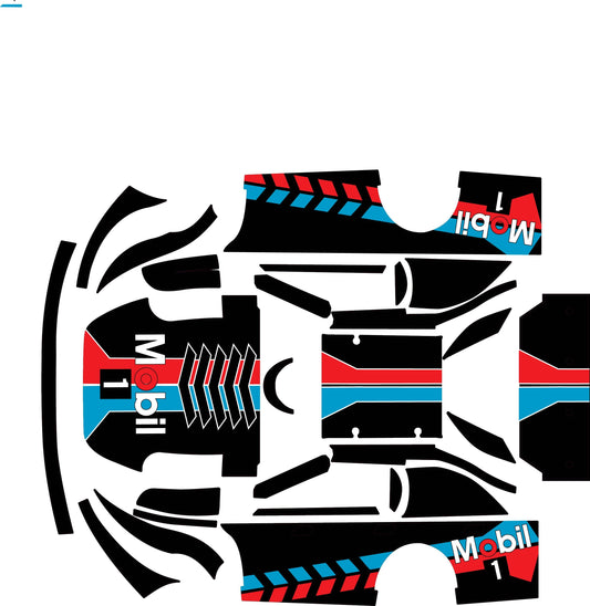 Custom Mobil 1 Theme  Traxxas Late Model Remote Control Car Wrap With Gloss Laminate