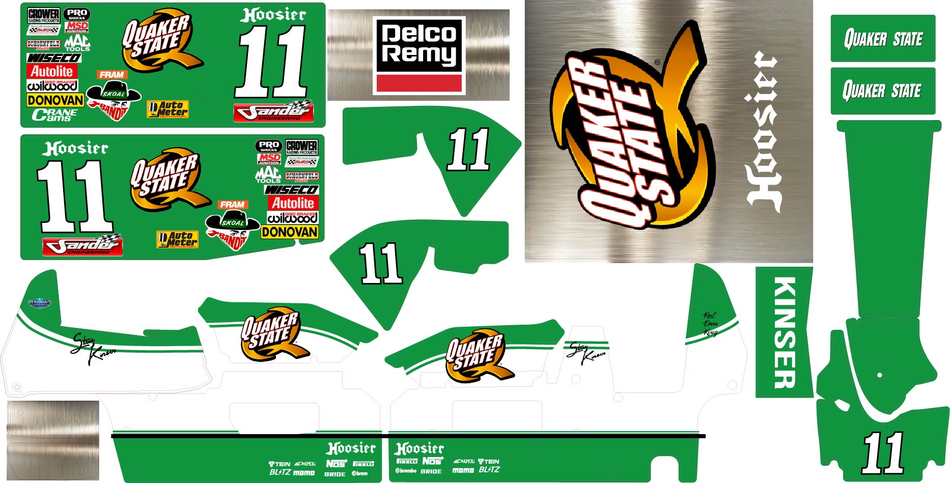 Steve Kinser Themed Losi 22 Sprint Car Remote Control Car Wrap With Gloss Laminate