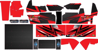 Stock Carbon Fiber and Color Losi 22 Wrap - Custom Name/Number/Sponsor Design with Gloss Laminate