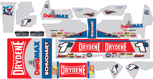Logan Schuchart Drydene Themed Losi Sprint Car Wrap - Professional Racing Design with Gloss Laminate