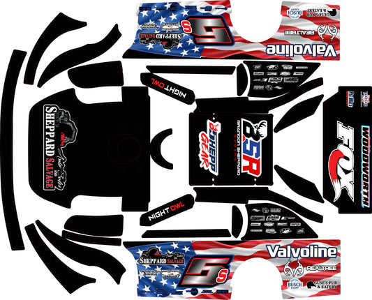 Brandon Sheppard Themed Traxxas Late Model Wrap - with Gloss Laminate