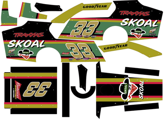 Ken Schrader Themed  Traxxas Modified / Mudboss Remote Control Car Wrap With Gloss Laminate