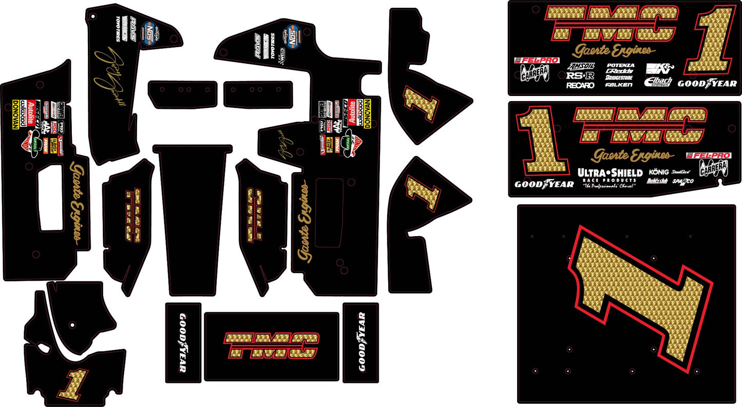 Slammin' Sammy Swindell Themed Losi 22 Sprint Car Wrap - Hall of Fame Legend Design with Gloss Laminate