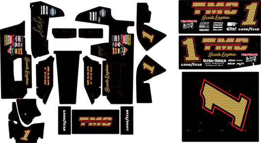 Slammin' Sammy Swindell Themed Losi 22 Sprint Car Wrap - Hall of Fame Legend Design with Gloss Laminate