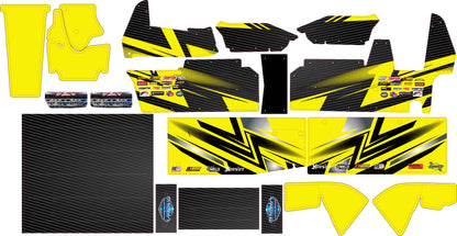 Stock Carbon Fiber and Color Losi 22 Wrap - Custom Name/Number/Sponsor Design with Gloss Laminate
