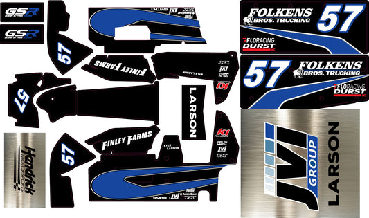 Kyle Larson Themed  Losi 22 Knoxville Black Sprint Car Remote Control Car Wrap With Gloss Laminate
