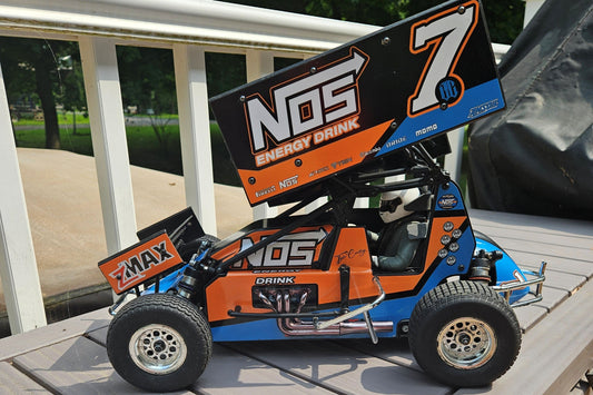 Sunshine Tyler Courtney Themed  Losi 22 Sprint Car Remote Control Car Wrap With Gloss Laminate