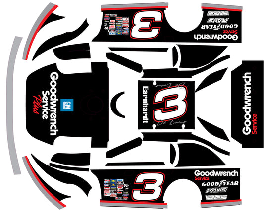 Dale Sr #3 Inspired Traxxas Late Model Wrap Remote Control / RC