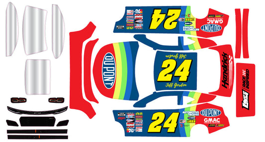 Jeff Gordon Themed  Losi Nascar Chevy Remote Control Car Wrap With Gloss Laminate
