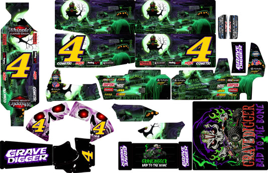 Losi 22 Grave Digger Sprint Car Wrap