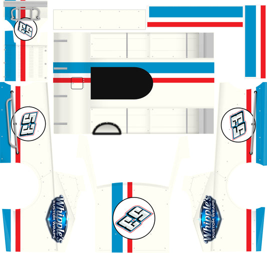 Herbie the Love Bug Themed Salvas Mudboss Wrap with Gloss Laminate RC Car Wrap