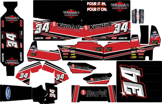 Losi 22 Sprint Wrap - Kendall Motor Oil