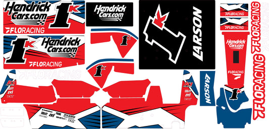 Kyle Larson Themed Losi 22 Sprint Car Wrap - NASCAR Champion Design with Gloss Laminate