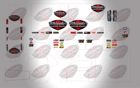 Custom Theme  Losi 22 Sprint Car Remote Control Car Wrap With Gloss Laminate with Chassis Skin