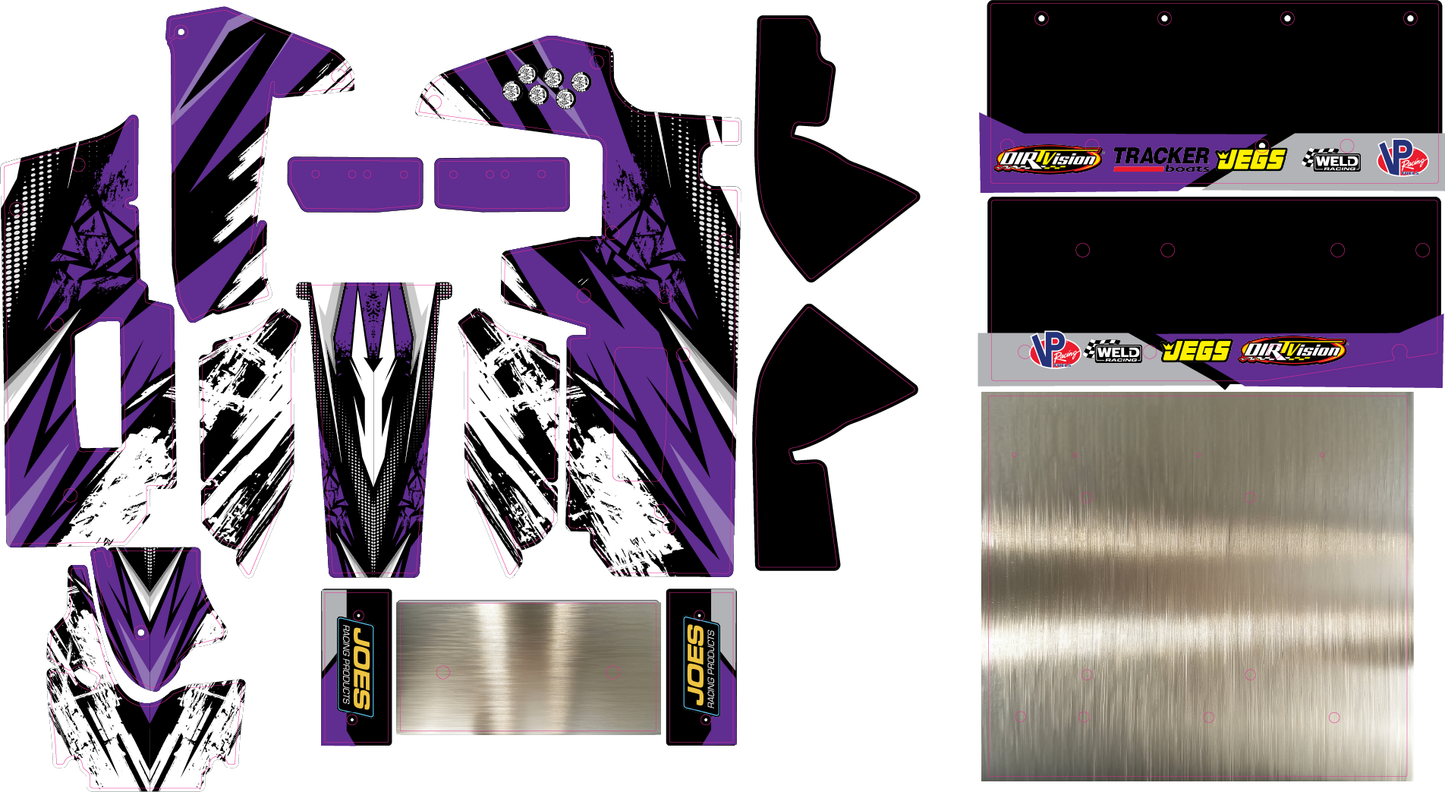 Custom Theme Losi 22 Sprint Car Wrap - Personalized Racing Design with Gloss Laminate
