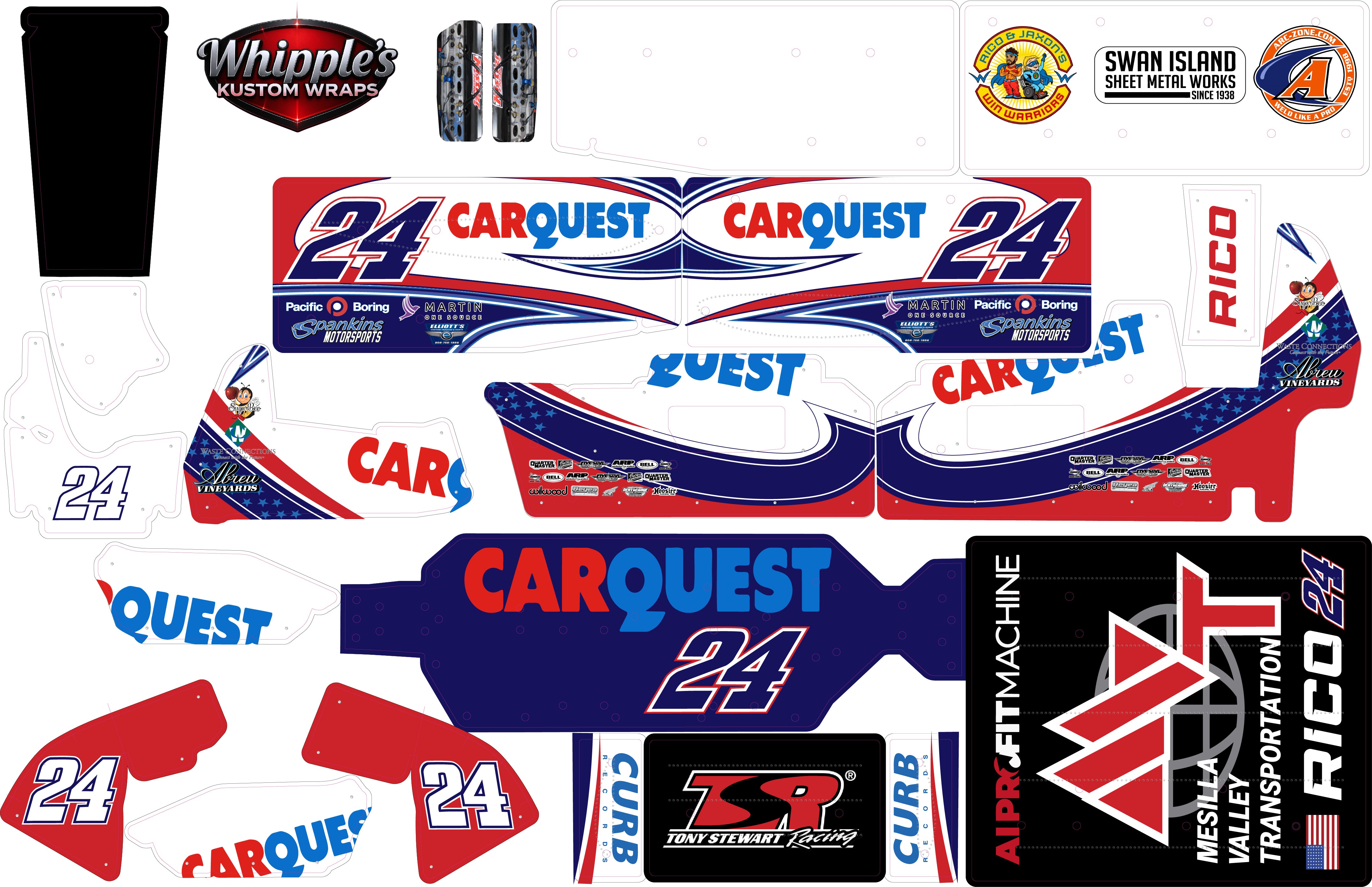 Rico TSR Racing Losi 22 Sprint Car Wrap | Whipple's Kustom Wraps
