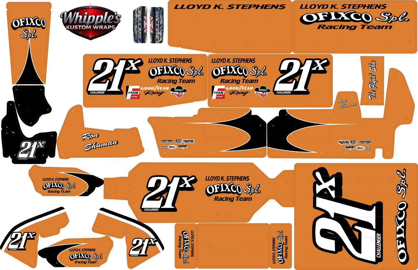 Ron Shuman Ofixco Losi 22 Sprint Car Wrap