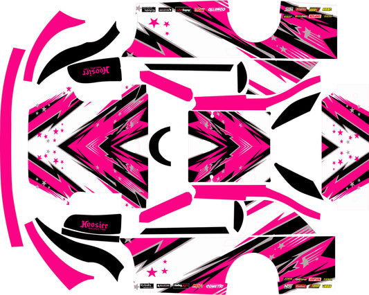 Traxxas Late Model Stock Pink Star Wrap