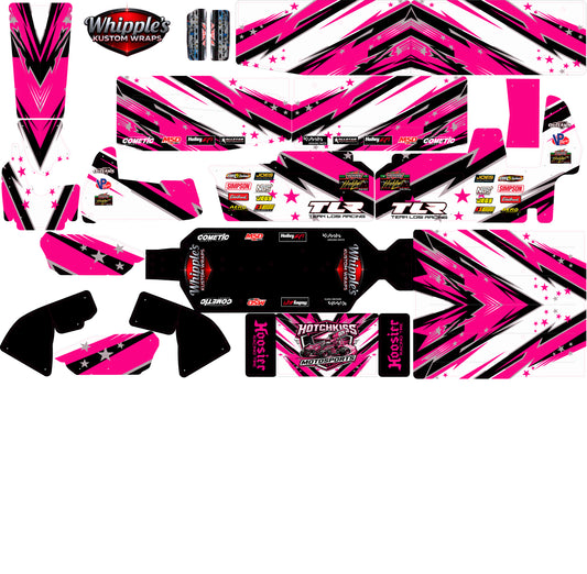 Losi 22 Stock Pink Star Wrap