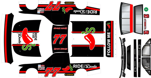 Losi NASCAR Chevy Truck – Carson Hocevar #77 Chevy 'Ride the Dente' Wrap